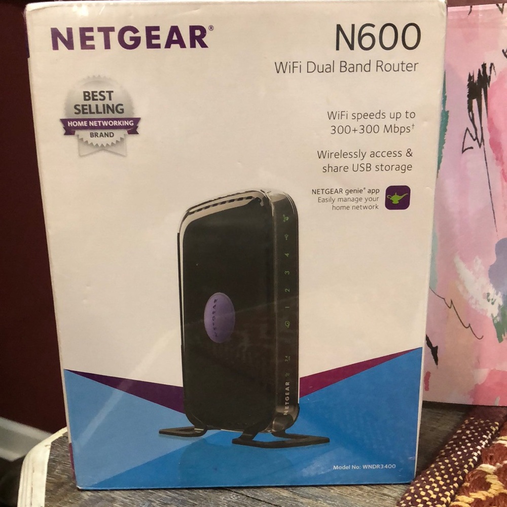 Netgear N600 WiFi Duel Band Router WNDR3400 New/Sealed